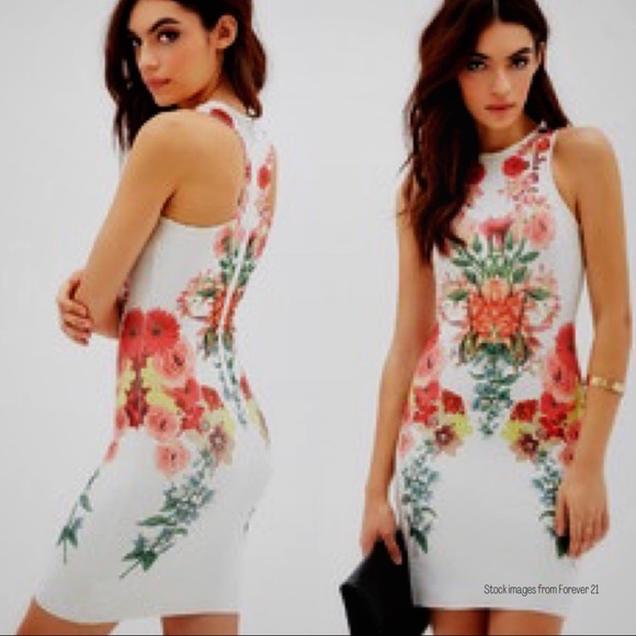 (NWOT) FOREVER 21 | Scuba Knit Floral Dress - Picture 7 of 7